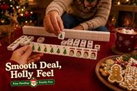 Ensemble de Mahjong de Noël Moderne et Luxueux, Thème Père Noël et Joker, Tuiles en Acrylique, Sapin et Flocon de Neige, Jeu de Société pour la Maison