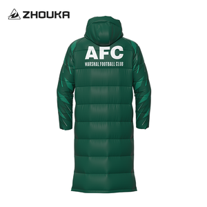 女式定制防水防风长足球运动羽绒服外套休闲舒适冬季河豚自动切割 - Product Image 3