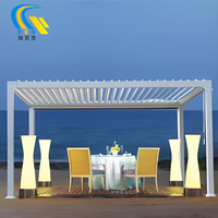 Pergola rétractable motorisée imperméable en aluminium de type 175 avec bâtiment de jardin aveugle d'écran avec le cadre enduit de poudre