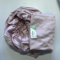 Parure de lit 3 pièces OEKO-TEX en Lyocell et coton, motif vintage uni, pour un sommeil naturel, avec housse de couette et taies d'oreiller rafraîchissantes à l'eucalyptus