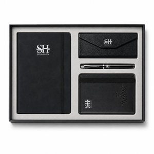 Set de Regalo Promocional Personalizado 4 en 1 para Oficina, con Libreta A5, Bolígrafo, Estuche para Gafas y Porta Pasaportes, para Kit de Bienvenida de Empleados - Product Image 3