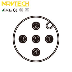 Conector IEC Macho de Nylon, Latón Niquelado, IP67, 60V, 4A - Contactos Personalizados de 3P, 4P, 5P - Product Image 5