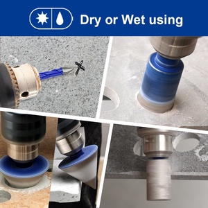 삼각형 샹크 다이아몬드 크라운 코어 드릴 비트 세트 다이아몬드 홀쏘 키트 (포세린 타일, 대리석, 석조, 챔퍼 밀링 비트용) - Product Image 6