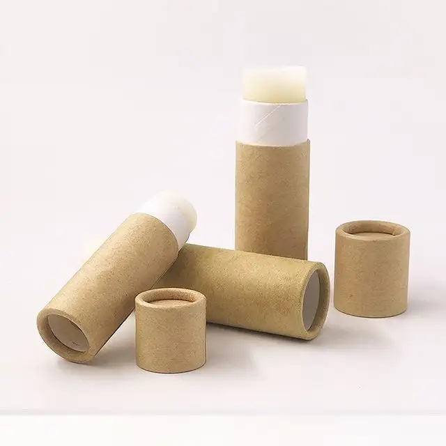 Fábrica al por mayor diseño personalizado tubo de papel lápiz labial push up tubo contenedor 0,3 oz