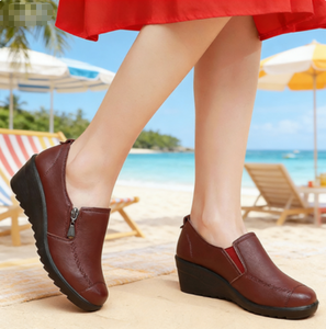 Chaussures en microfibre pour femmes, talon compensé, plateforme imperméable, toutes saisons - Product Image 5