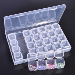 KADS 28 Grid Detachable Decorative <b>Box</b> Transparent Colorful Nail Art Rhinestone <b>Storage</b> <b>Box</b> for Manicure Accessories Organizer - Product Image 3