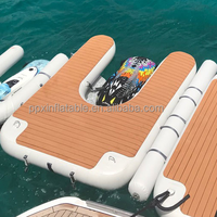 Plate-forme gonflable en mousse de teck en forme de M blocs de quai flottants modulaires station d'accueil pour yacht ponton de jetski gonflable