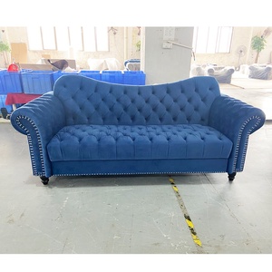 <span class=keywords><strong>Salon</strong></span> Meubles D'hôtel De Haute Qualité Tissu Velours Camel Dos Chesterfield Canapé avec Doubles Clous Profonde Tufed <span class=keywords><strong>Futon</strong></span> Villa - Product Image 4