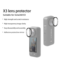 Accessoires pour caméra d'action DARYOO pour Insta360 X3, protection d'objectif avant et arrière en acrylique HD résistant aux rayures et à l'usure