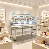 Machine à broder informatisée intelligente pour chapeaux, machine à broder à 12 aiguilles pour vêtements personnalisés