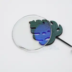 中国丹阳厂家1.59聚碳酸酯光学镜片蓝色切割照片光学镜片