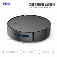Robot aspirateur et serpillière avec navigation gyroscopique, 61 à 120 minutes d'autonomie, télécommande, moteur sans balais pour le nettoyage des sols à domicile
