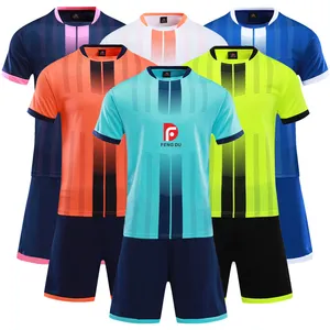 Fengdu - Roupa esportiva masculina de futebol, camisa de futebol personalizada para jovens com logotipo e números, uniformes sublimados de futebol