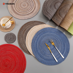 แผ่นรองจาน/แก้ว ทอจากผ้ารามีและผ้าฝ้ายสไตล์นอร์ดิก ทนความร้อน ใช้เป็นถาดรองอาหาร ของตกแต่ง - Product Image 5