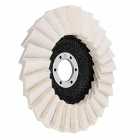 Disque à lamelles de polissage en feutre de laine de 125mm pour meuleuse d'angle Tampon de meule de polissage de pierre en métal 115mm Finition de surface de 4.5 pouces