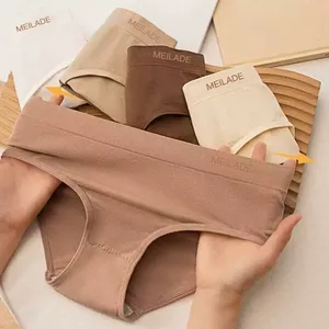 Braguitas <span class=keywords><strong>de</strong></span> Bikini Sexys <span class=keywords><strong>de</strong></span> Cintura Media, Tejidas, Sin Costuras, Sólidas, para <span class=keywords><strong>Mujer</strong></span> - Product Image 1