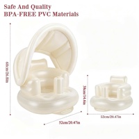 Siège gonflable pour bébé avec auvent amovible, support de siège pour tout-petit, chaise portable pour la maison, les voyages et les jeux