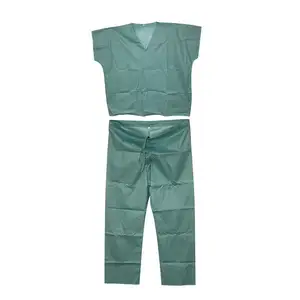 Krankenhaus weiß Einweg-Peeling-Anzug Set medizinische Uniform für Frauen mit niedrigem Preis