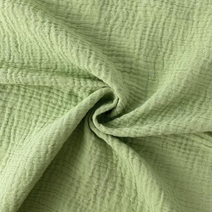 Vêtements doux pour bébé, bonne qualité, teint uni, 2 couches, tissu <span class=keywords><strong>de</strong></span> mousseline <span class=keywords><strong>de</strong></span> <span class=keywords><strong>coton</strong></span> à double <span class=keywords><strong>gaze</strong></span> par rouleau - Product Image 2