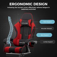 Échantillon Gratuit - Chaise de Bureau Ergonomique en Cuir Fauteuil de Gaming Pivotant avec Repose-Pieds - Conception Soignée et Abordable