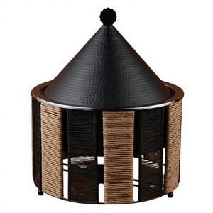 Metal Black Food Warmer Premium Quality Handmade Casserole Classic Stylish New Metal Hotpot - Product Image 1