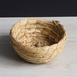 Handgewebtes Stroh-Vogelnest für Wellensittiche, Zebra-Finken, Kanarienvögel, Natürliches Gras-Papageien-Nest in 6 <span class=keywords><strong>Gr</strong></span>ößenoptionen - Product Image 2