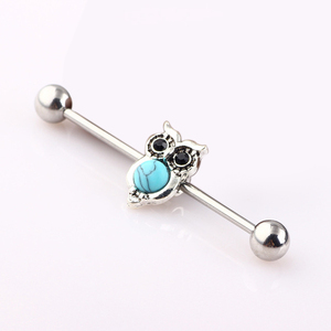 Nuovo Arrivo In <span class=keywords><strong>Acciaio</strong></span> Inox Monili Del Corpo Del Gufo Dell'<span class=keywords><strong>orecchio</strong></span> <span class=keywords><strong>Piercing</strong></span> Bilanciere Industriale - Product Image 3