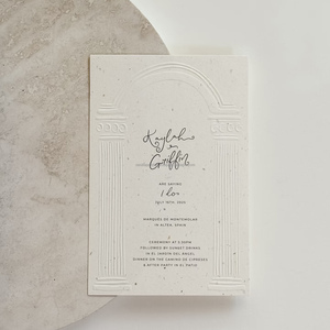 Juegos de tarjetas de invitación de impresión en relieve ciego troquelado de lujo personalizado Material de papel para eventos especiales con diseño de grabado en relieve - Product Image 5