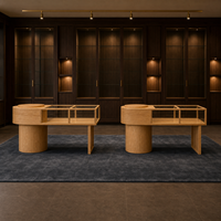 Nouvelle vitrine à bijoux en bois de style chinois avec éclairage d'ambiance LED pour l'exposition de parfums et cosmétiques en showroom, vente en gros