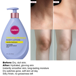 Lotion corporelle <span class=keywords><strong>hydratante</strong></span> et apaisante Oalen Private Label Vanille Cachemire, grande taille 473 ml, pour peaux sèches, irritées et squameuses, automne-hiver, effet blanchissant. - Product Image 3