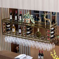 Porte-bouteilles mural en bois rustique de luxe, support pour vin, étagère de présentation