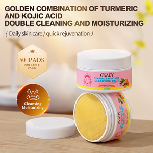 O'KADY Tampons Nettoyants Naturels au Curcuma et à l'Acide Kojique pour un Nettoyage en Profondeur des Pores et un Éclaircissement de la Peau, Tampons Exfoliants Doux pour le Visage Personnalisables - Product Image 2