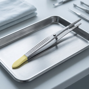 Pinces à pansements chirurgicales Najmmy 0,4 mm en acier inoxydable avec embout jaune pour usage médical, instruments chirurgicaux de haute qualité - Product Image 2