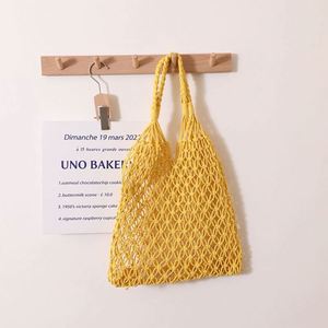 Sacs en paille tressés à la main pour femme, style crochet, pour la plage et l'été, portables à une épaule, ajourés, pour les loisirs, le voyage et la pêche - Product Image 5