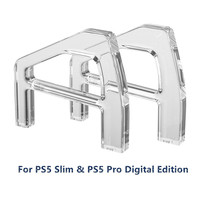 Support horizontal transparent antidérapant SYYTECH pour console PS5 édition numérique lecteur de disque Slim Pro