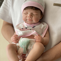 Poupée Reborn en Silicone Intégral de 18 Pouces, Jouet Doux et Réaliste pour Fille, Modèle de Dessin Animé Tendance, Anatomiquement Correcte, Éducative, pour Bébé Endormi