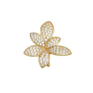 Colgante de Plata 925 con Forma de Hoja y Flor, JG5905, Accesorio para Joyería DIY, Perla con Base Vacía, Chapado en Oro, Tamaño 3mm, Empacado en Bolsa - Product Image 5