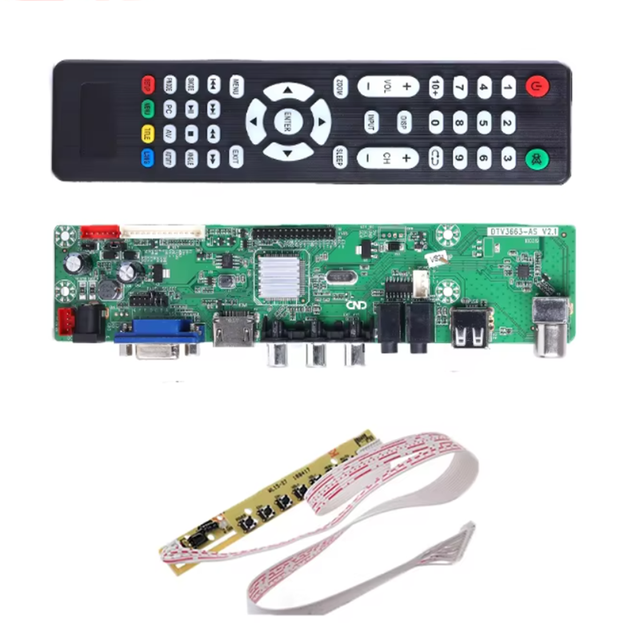 DTV3663-AS V2.1 LED TV motherboard DVB-C SVB-T DVB-T2 universal digital jumper controller driver motherboard 3663..