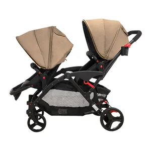 Purorigin Products 2024 Trending Twin doll double stroller 2 in 1 Carrier For Two Kids Family Baby Travel