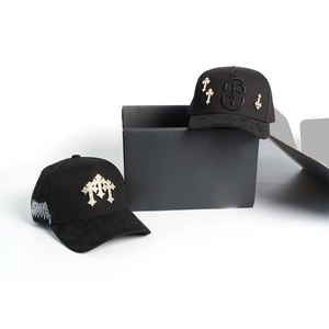 Оптовая продажа, неструктурированная 5-панельная бейсболка с атласной подкладкой, 100% хлопковая бейсболка Gorras, хлопковая замшевая шляпа с индивидуальным логотипом - Product Image 3