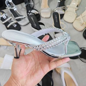 Sandali da donna con tacco alto in PU, alla moda, estivi, da festa, nuovi, con punta aperta, design misto, all'ingrosso - Product Image 3