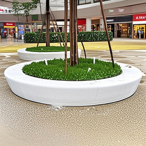 811B Flowerpot long <b>bench</b> chair public FurnitureWeatherproof decorative planter seat Outdoor Lounge Leisure Chair Waiting - Product Image 2