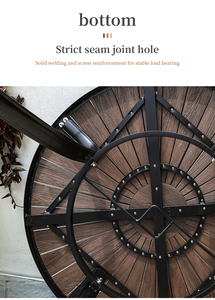 Diskon besar baru mebel luar Bistro bulat luar ruangan 105cm meja makan teras dan kursi - Product Image 4