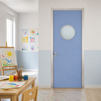 Porte coupe-feu moderne en MDF, porte intérieure ignifugée en panneaux de fibres à haute densité pour les projets d'hôtels, d'appartements et de bureaux