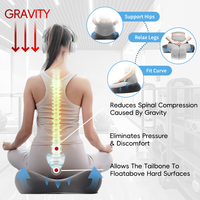 Coussin de siège ergonomique en mousse à mémoire de forme avec gel rafraîchissant OEM/ODM pour le soulagement des douleurs du coccyx, idéal pour le bureau et la voiture