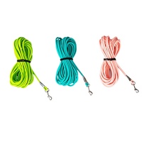 Laisse de dressage et de suivi pour animaux de compagnie en PVC, allongée, anti-explosion, pour chiens de taille moyenne et grande, en sangle de caoutchouc imperméable