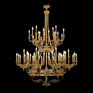 Jewellerytop Baroque Palace Gocci Luxury Brass Pendant Light Dome High End Lighting Pendants Huge Victorian Bead Chandelier