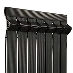 Barrière de jardin moderne et écologique en <span class=keywords><strong>plastique</strong></span> creux à lattes verticales de 1,53 m de haut <span class=keywords><strong>pour</strong></span> clôture de sécurité <span class=keywords><strong>rigide</strong></span> 3D à plis en V peinte - Product Image 1