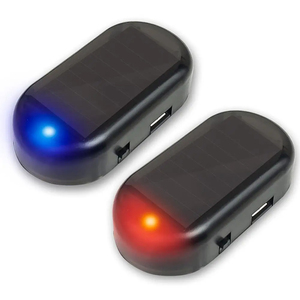 Lampe de Sécurité Solaire pour Voiture, Alarme Factice Sans Fil Anti-Vol, Lampe de Campement LED Clignotante, Vente en Gros - Product Image 1