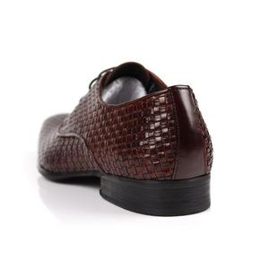 Chaussures Oxford à lacets artisanales de haute qualité pour hommes d'affaires, en cuir véritable, rehaussantes, imperméables et respirantes - Product Image 4